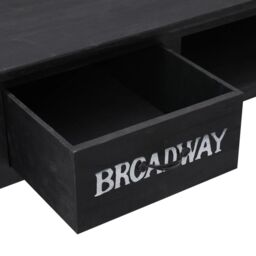 Berkfield Home Console Table Black 110x45x76 cm Wood - Size: 110 x 45 x 76 cm - thumbnail 6
