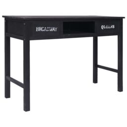Berkfield Home Console Table Black 110x45x76 cm Wood - Size: 110 x 45 x 76 cm - thumbnail 3