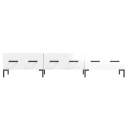 Berkfield Home TV Cabinet High Gloss White 150x36x30 cm Engineered Wood - Size: 150 x 36 x 30 cm - thumbnail 5