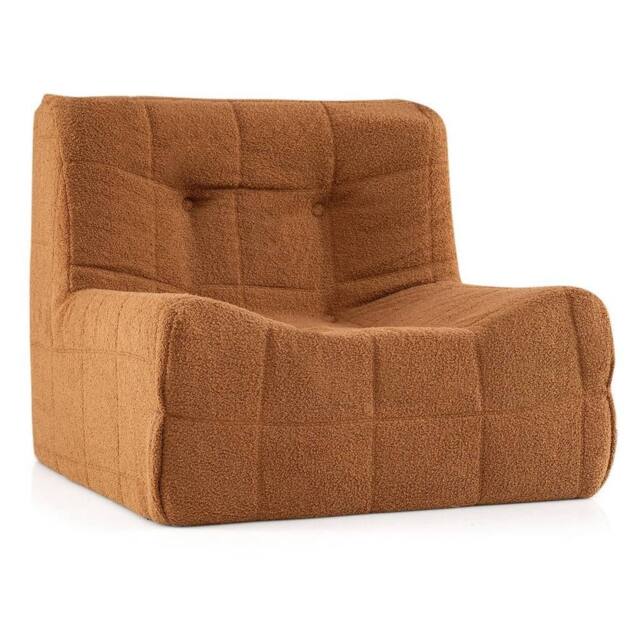 Kelvenix Armless Upholstered Lazy Floor Sofa for Living Room in Brown - Size: 0.6m2 - image 1