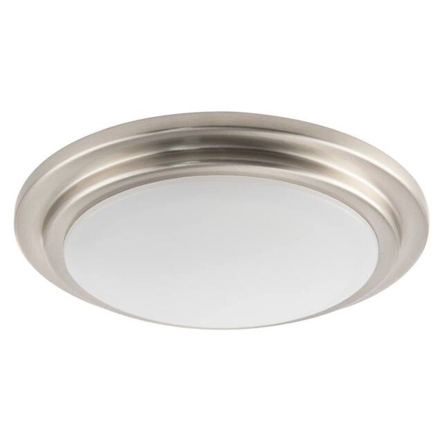 Happy Homewares Modern Chic Flush LED Bathroom Ceiling Light Fitting in Metallic Silver - image 1