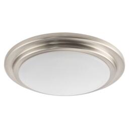 Happy Homewares Modern Chic Flush LED Bathroom Ceiling Light Fitting in Metallic Silver - thumbnail 1