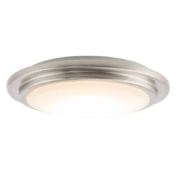 Happy Homewares Modern Chic Flush LED Bathroom Ceiling Light Fitting in Metallic Silver - thumbnail 5