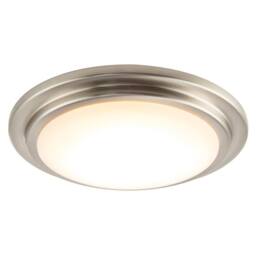 Happy Homewares Modern Chic Flush LED Bathroom Ceiling Light Fitting in Metallic Silver - thumbnail 2