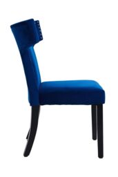 Living and Home Set of 2 Upholstered Dining Chairs in Blue - thumbnail 6