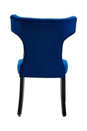 Living and Home Set of 2 Upholstered Dining Chairs in Blue - thumbnail 7