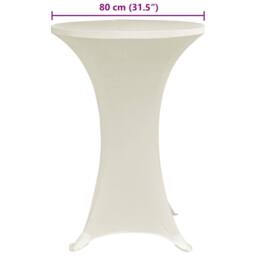 Berkfield Home Standing Table Cover √ò80 cm Cream Stretch 4 pcs - thumbnail 6