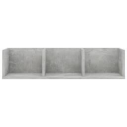 Berkfield Home CD Wall Shelf Concrete Grey 75x18x18 cm Engineered Wood - Size: 75 x 18 x 18 cm - thumbnail 4