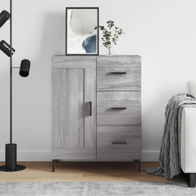 Berkfield Home Sideboard Grey Sonoma 69.5x34x90 cm Engineered Wood - image 1