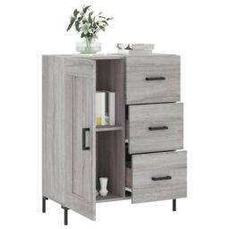 Berkfield Home Sideboard Grey Sonoma 69.5x34x90 cm Engineered Wood - thumbnail 4