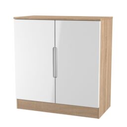 Ready Assembled 2 U Lucca 2 Door Cabinet (Ready Assembled) in Light Oak - Size: Medium - thumbnail 4