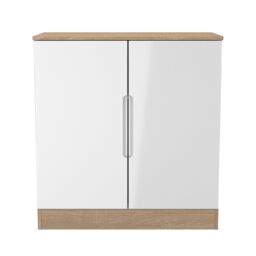 Ready Assembled 2 U Lucca 2 Door Cabinet (Ready Assembled) in Light Oak - Size: Medium - thumbnail 2