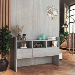 Berkfield Home Sideboard Concrete Grey 105x30x70 cm Engineered Wood - Size: 105 x 30 x 70 cm - thumbnail 3