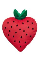 Bedlam 'Strawberry' Velvet Shaped Cushion in Red - thumbnail 2