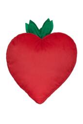 Bedlam 'Strawberry' Velvet Shaped Cushion in Red - thumbnail 3