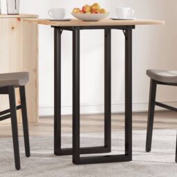 Berkfield Home Dining Table Legs O-Frame 80x40x73 cm Steel in Black - Size: 80 x 40 x 73 cm - thumbnail 3