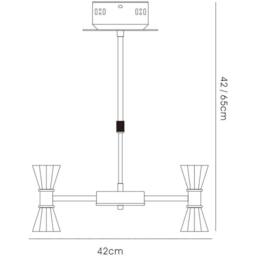 Netlighting Elisa Pendant Round 6 Light G4 Polished Chrome NOT LEDCFL Compatible in Silver - thumbnail 5
