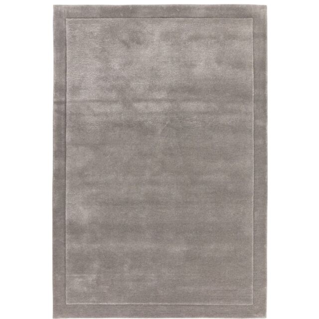 The Rug Shop UK Silver Handmade Modern Easy to clean Plain Border Area Rug - Size: 200 cm x 290 cm - image 1