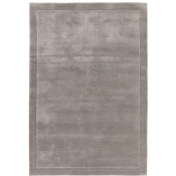 The Rug Shop UK Silver Handmade Modern Easy to clean Plain Border Area Rug - Size: 200 cm x 290 cm