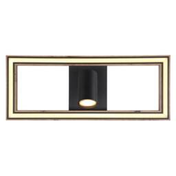 Netlighting Mandera Integrated LED Semi Flush Ceiling Light Matt Black LED 3000K - thumbnail 3