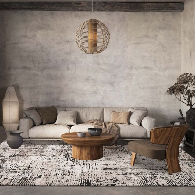 Desire Rugs Belgravia Living Room Area Rug Metallic Sheen Modern Illusion Design in Beige - Size: 120 cm x 170 cm - image 1