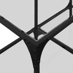 Berkfield Home Coffee Table with Transparent Glass Top 78.5x40x40 cm Steel - thumbnail 7