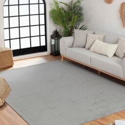 Livabliss Le Mans-Modern Beige Grey White 3D High & Low Pile Textured In- & Outdoor Rug - Size: 200 cm x 275 cm - thumbnail 1