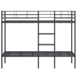Berkfield Home Bunk Bed without Mattress Black 75x190 cm Small Single Steel - thumbnail 5