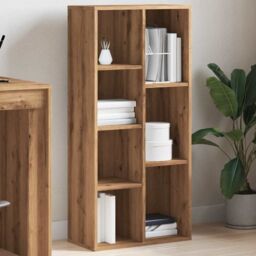 Berkfield Home Book Cabinet Artisan Oak 50x25x104 cm in Brown - Size: 50 x 25 x 104 cm - thumbnail 4