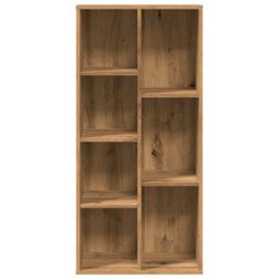 Berkfield Home Book Cabinet Artisan Oak 50x25x104 cm in Brown - Size: 50 x 25 x 104 cm - thumbnail 5