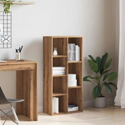 Berkfield Home Book Cabinet Artisan Oak 50x25x104 cm in Brown - Size: 50 x 25 x 104 cm - thumbnail 3
