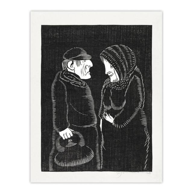 "Artery8 Fantasy Man & woman Samuel J De Mesquita Wall Art Poster Print in Black - Size: W18"" x H24""" - image 1