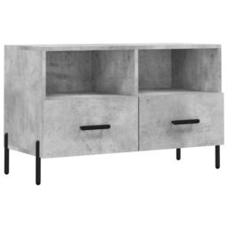 Berkfield Home TV Cabinet Concrete Grey 80x36x50 cm Engineered Wood - Size: 80 x 36 x 50 cm - thumbnail 2