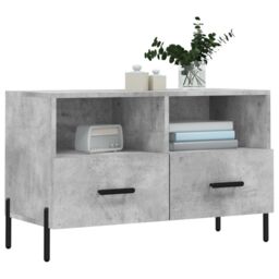 Berkfield Home TV Cabinet Concrete Grey 80x36x50 cm Engineered Wood - Size: 80 x 36 x 50 cm - thumbnail 3