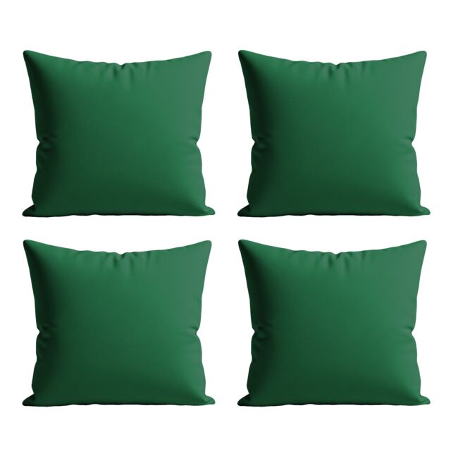 Snug City Waterproof Outdoor Garden Patio Cushion Cover & Inner Square Pack Of 4 in Dark Green - Size: 60 cm x 60 cm - image 1