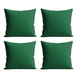 Snug City Waterproof Outdoor Garden Patio Cushion Cover & Inner Square Pack Of 4 in Dark Green - Size: 60 cm x 60 cm