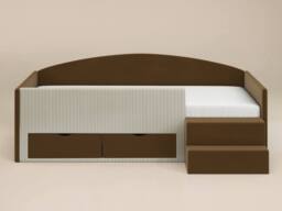 Flair Elisa Velvet Storage Low Sleeper Bed with Beige Cord in Brown - Size: Single - thumbnail 6