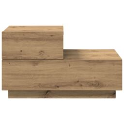 Berkfield Home Bedside Cabinet with LED Lights Artisan Oak 100x36x49 cm in Brown - Size: 100 x 36 x 49 cm - thumbnail 6