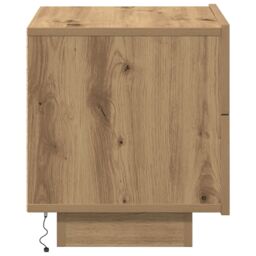 Berkfield Home Bedside Cabinet with LED Lights Artisan Oak 100x36x49 cm in Brown - Size: 100 x 36 x 49 cm - thumbnail 7