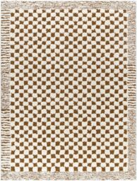 Livabliss Freud-Modern Ivory Black Brown High Pile Checkered Living Dining Rug - Size: 120 cm x 170 cm - thumbnail 2