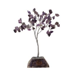 KDMD Gemstone Tree with Organite Base - 80 Stone - Amethyst in Blue - thumbnail 4