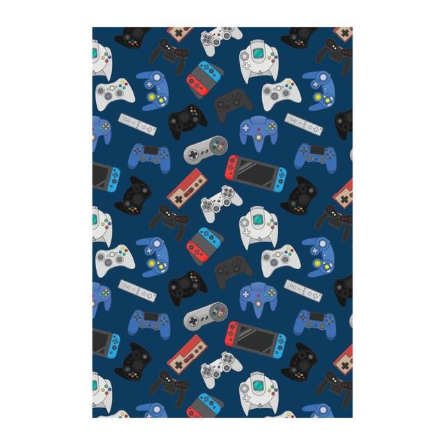 Gamer Fleece Game Controller Blanket in Blue - Size: Crib - image 1