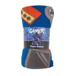 Gamer Fleece Game Controller Blanket in Blue - Size: Crib - thumbnail 2