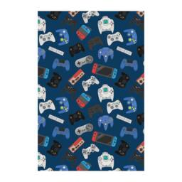 Gamer Fleece Game Controller Blanket in Blue - Size: Crib - thumbnail 1