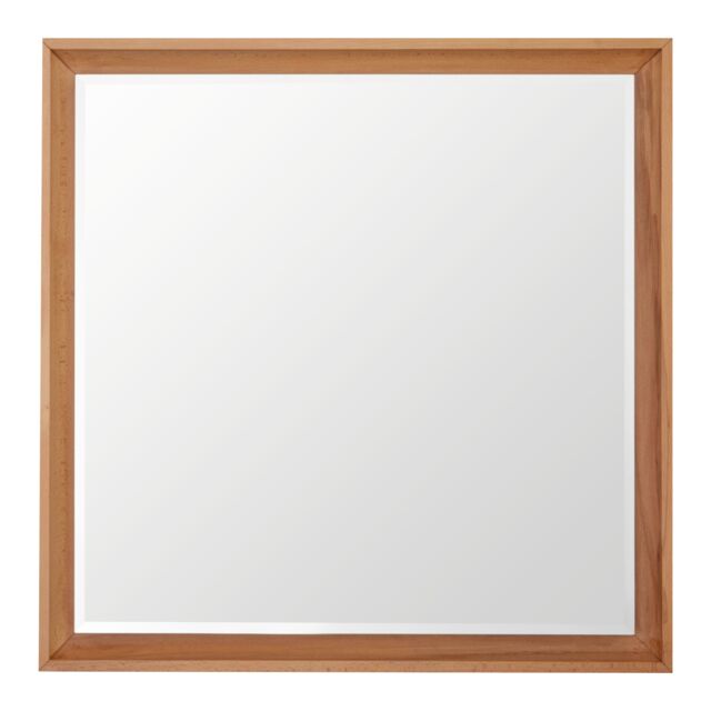 Orsina Stylish Design Square Wall Mirror, Mid Century Hallway Mirror For Livingroom, Elegant Modern Mirror in Brown - image 1