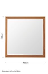 Orsina Stylish Design Square Wall Mirror, Mid Century Hallway Mirror For Livingroom, Elegant Modern Mirror in Brown - thumbnail 5