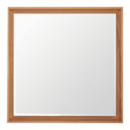 Orsina Stylish Design Square Wall Mirror, Mid Century Hallway Mirror For Livingroom, Elegant Modern Mirror in Brown - thumbnail 1