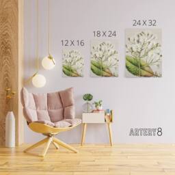 "Artery8 New Zealand Brachyglottis Hectorii Daisies Featon Canvas Art Print in Beige - Size: W12"" x H16""" - thumbnail 4