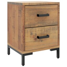 Berkfield Home Bedside Cabinets 2 pcs 36x30x45 cm Solid Wood Pine in Brown - Size: 36 x 30 x 45 cm - thumbnail 3
