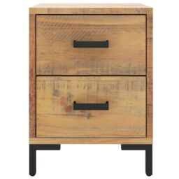Berkfield Home Bedside Cabinets 2 pcs 36x30x45 cm Solid Wood Pine in Brown - Size: 36 x 30 x 45 cm - thumbnail 5